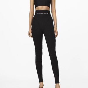 Alexander Wang logo Tape leggings